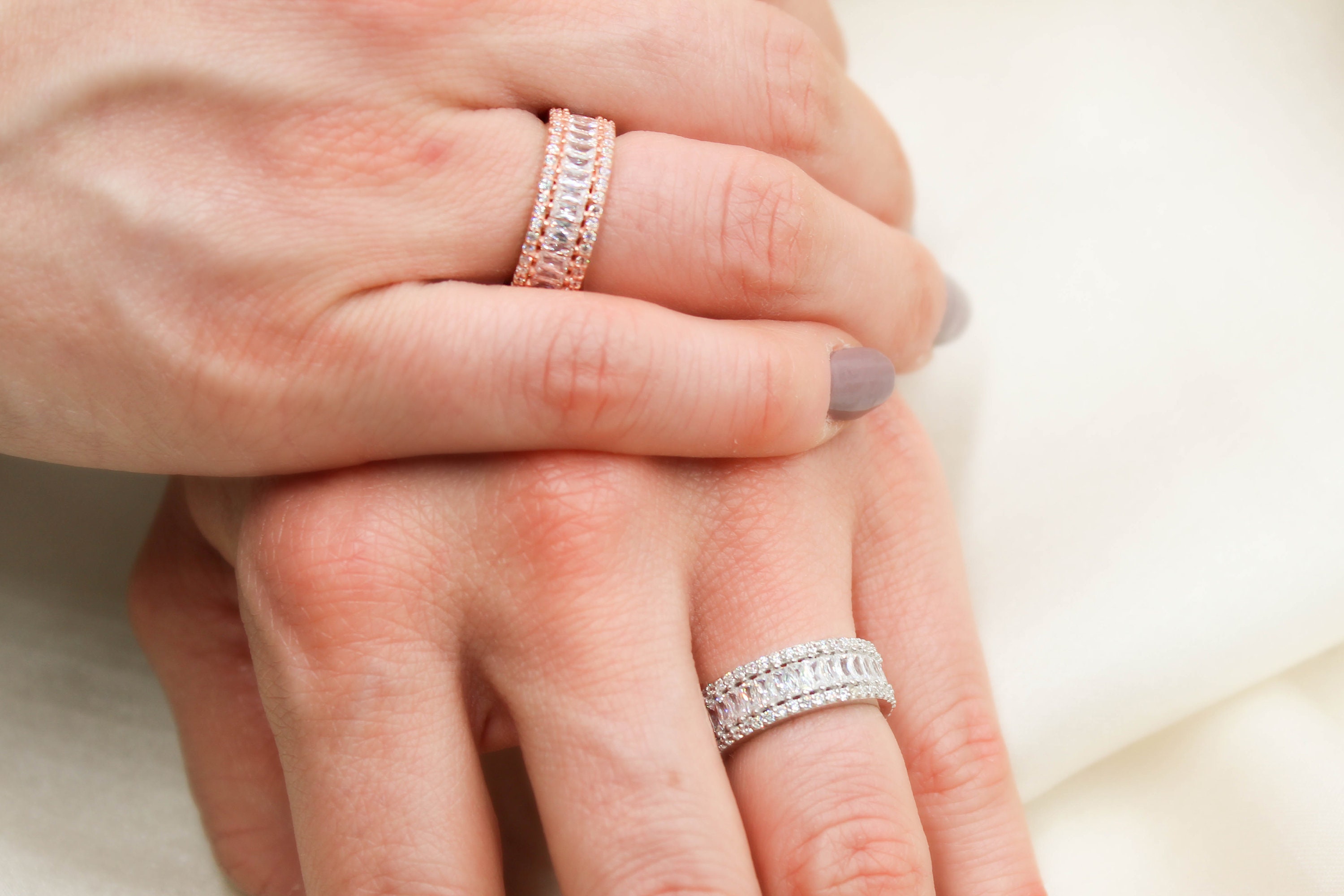 Rose gold shop baguette ring