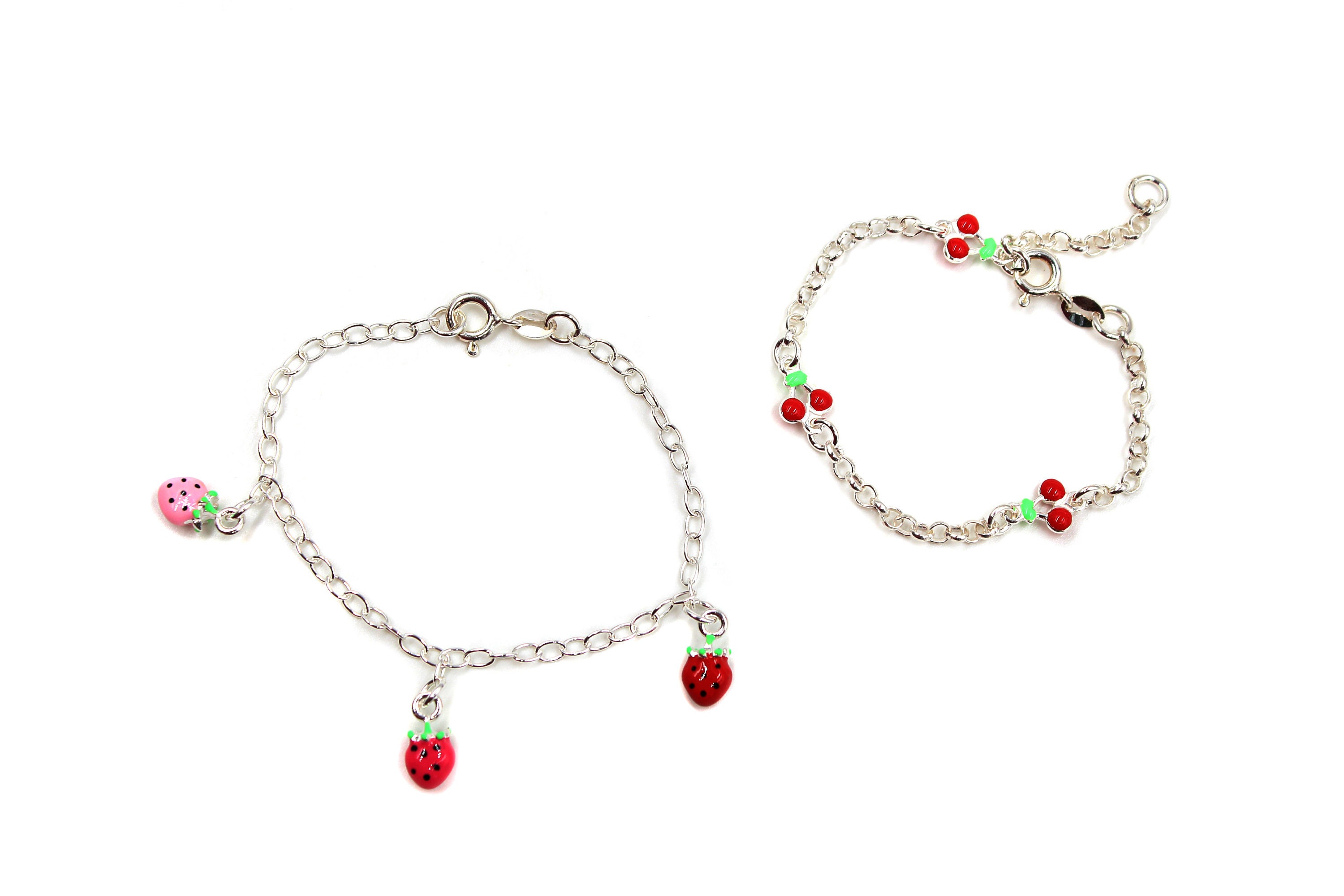 Strawberry Bracelet Cherry Bracelet Childs Bracelet Baby Etsy