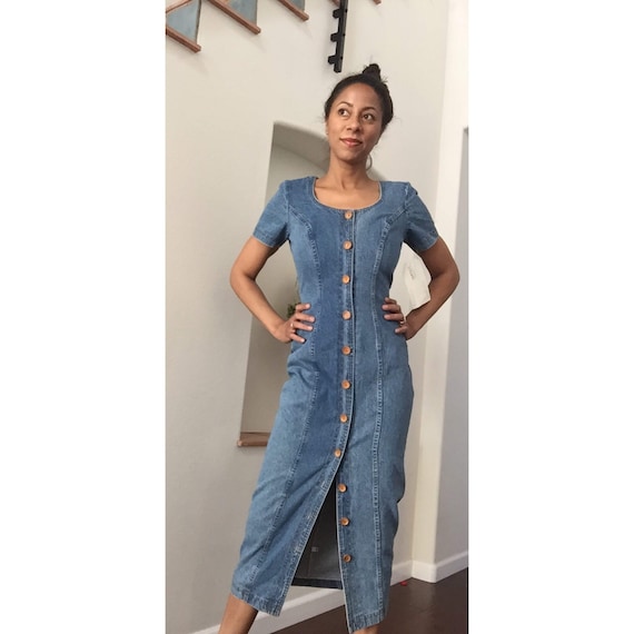1990s Rampage Vintage Jean Dress