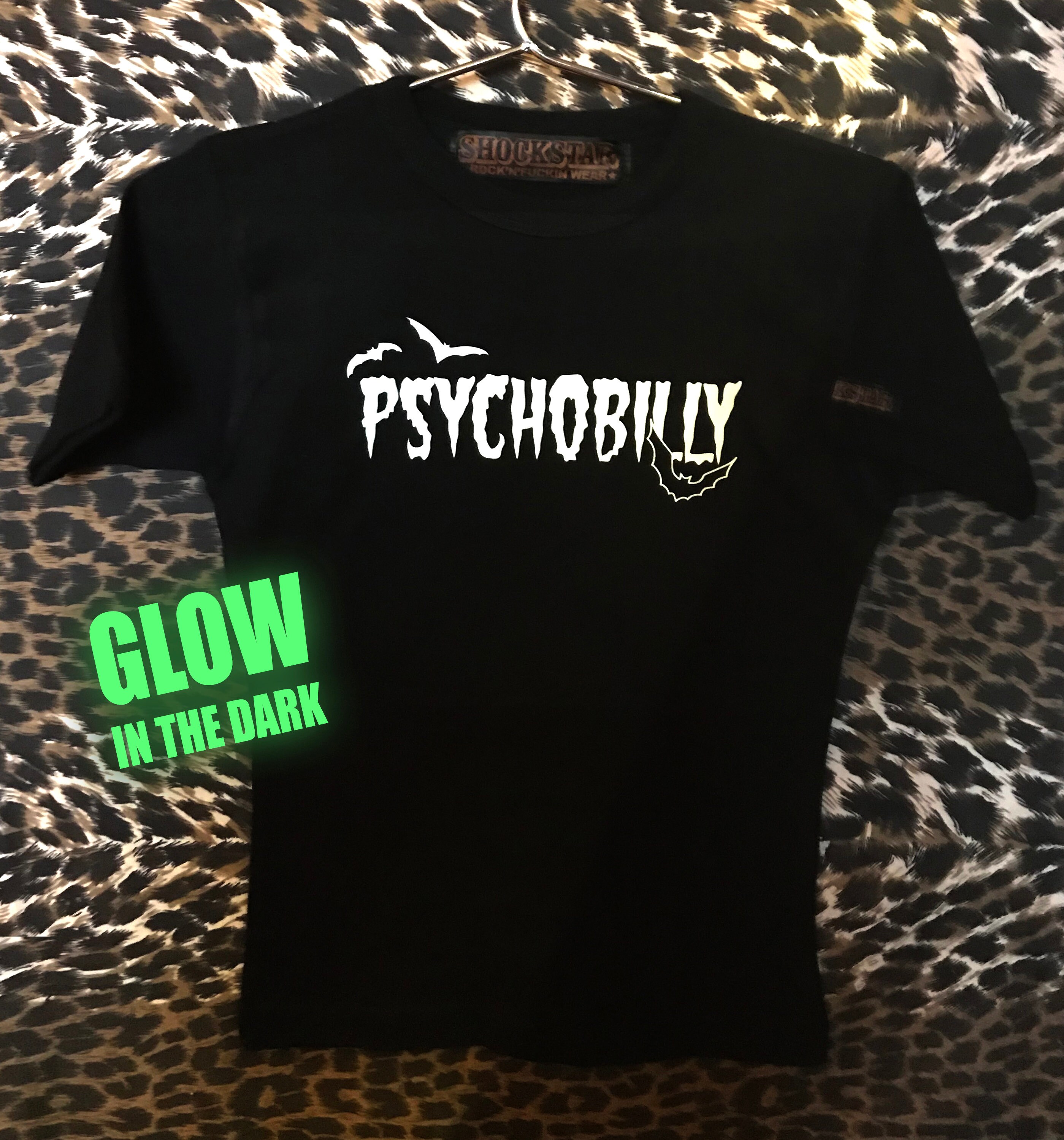 Shockstar PSYCHOBILLY GLOW in the dark Tshirt Etsy