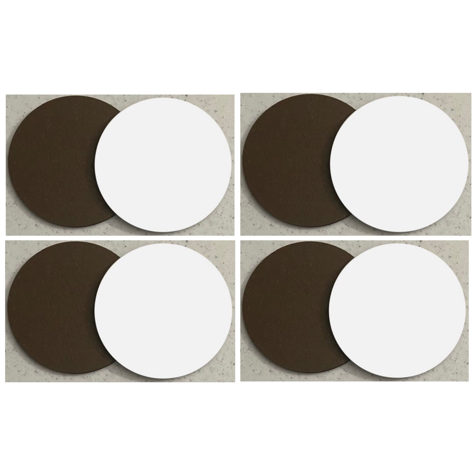 Set of 4 Coasters Sublimation Blanks Etsy