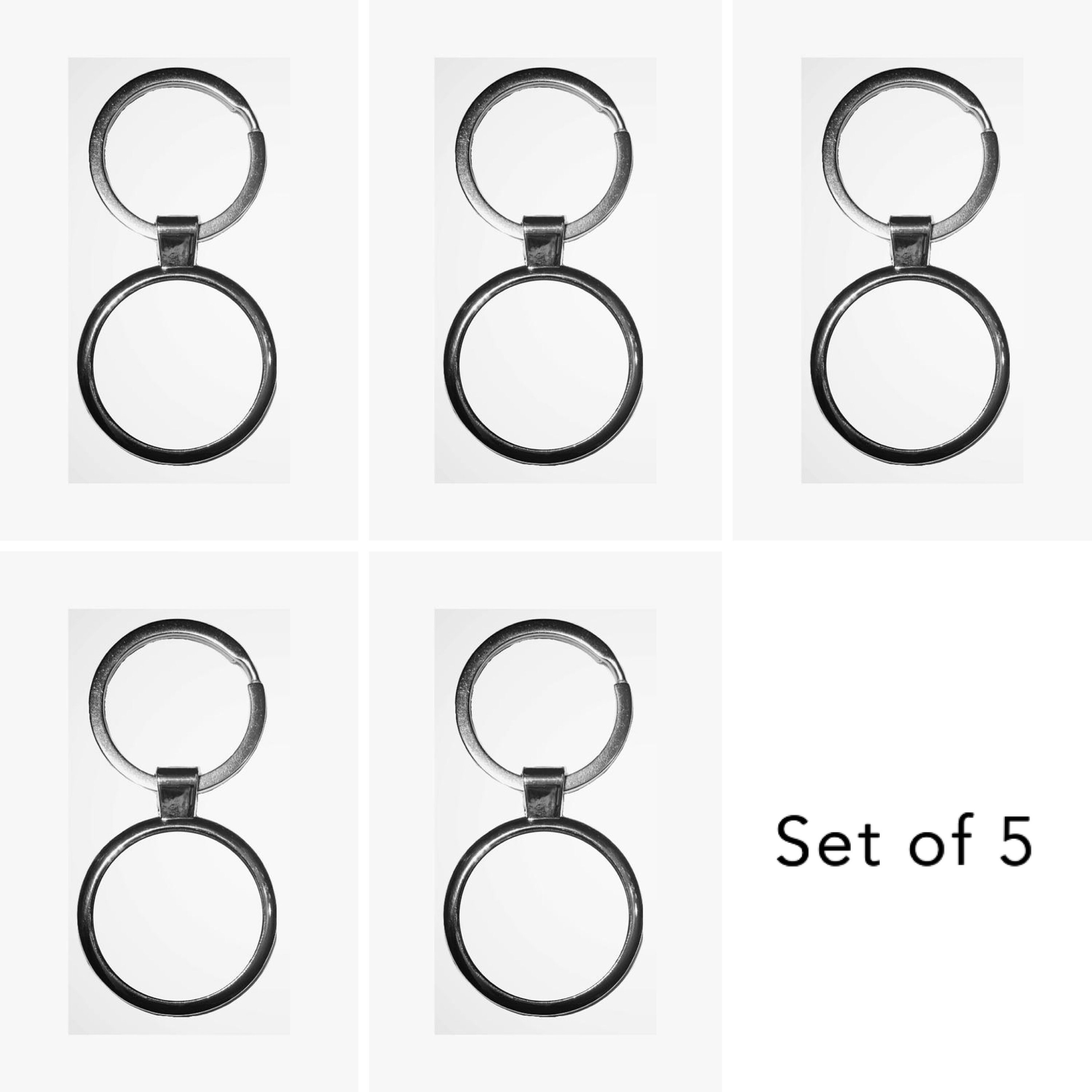 Set of 5 Metal Round Keychains Sublimation Blanks Etsy