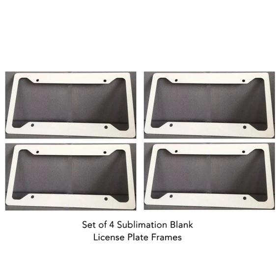 License Plate Frame Sublimation Blank 4 Ct Etsy