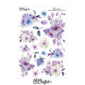 Boraverse  Large Floral Stickers | Journaling Stickers, Floral Stickers, Floral Deco Stickers, Planner Stickers