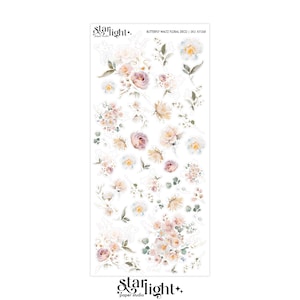 Butterfly Waltz Floral Deco | Floral Stickers, Deco Stickers, Planner Stickers, Journaling Stickers