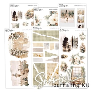 Snowfall Decorative Kit | Decorative Kit, Planner Stickers, Planner Kit, Journaling Stickers