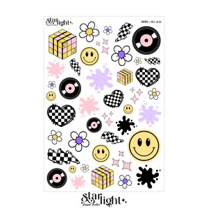 Retro Stickers | Journaling Stickers, Bullet Journal Stickers, Deco Stickers, Planner Stickers