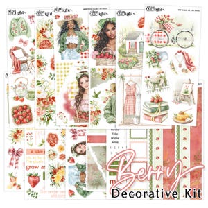 Berry Decorative Kit | Decorative Kit, Planner Stickers, Planner Kit, Journaling Stickers