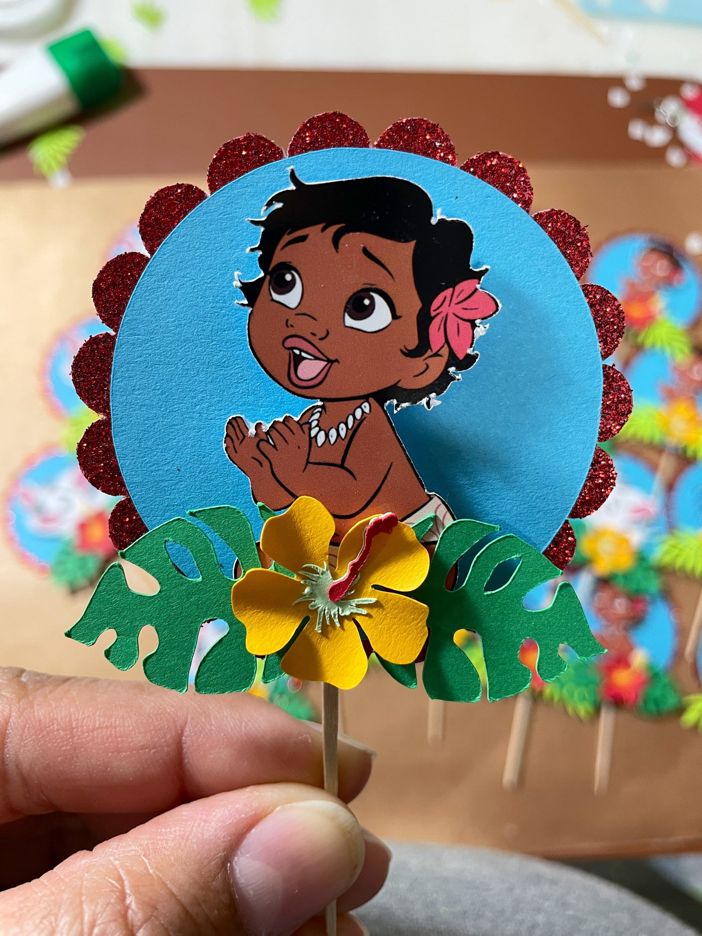 Baby Moana Cake Topper Moana 3D Cake Topper Cupcake Toppers Etsy