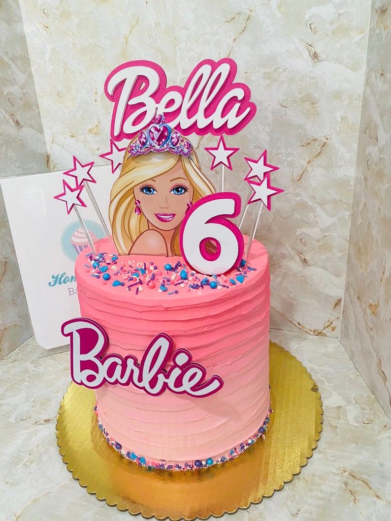 Barbie Cake Topper Doll Cake Topper Etsy