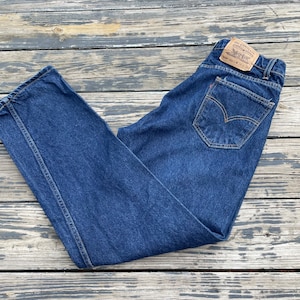 Vintage 1997 Levis 505 Orange Tab Regular Fit Indigo Wash Jeans Size 34 x 30 90s