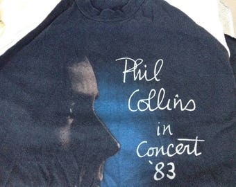 Super Rare Phil Collins in Concert 1983 tour shirt concert tee rock tshirt size XL