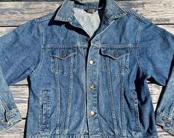 Vintage 1970s 1980s Wrangler Denim Jacket made in USA Mens L 44 Chest