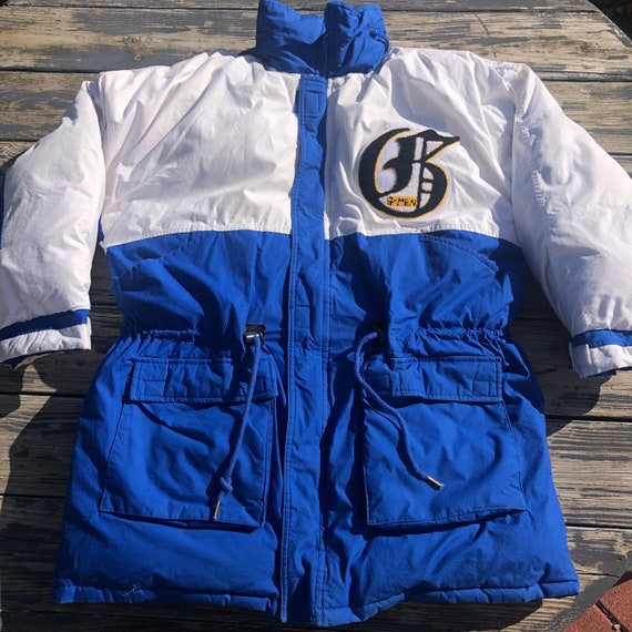 Vintage 90s G Men Goose Down Puffer Jacket Coat Colorblock Vintage 90s G Men Goose Down Puffer Jacket Coat Colorblock