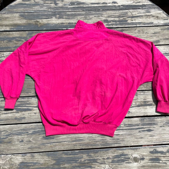 Vintage 1980s Sportswear Top Blouse Hot Pink Wome… - image 6