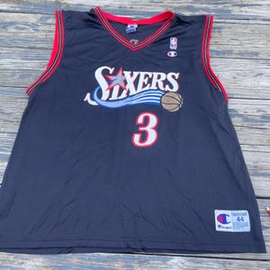 Original 90s Allen Iverson 76ers Champion Jersey Adult SMALL