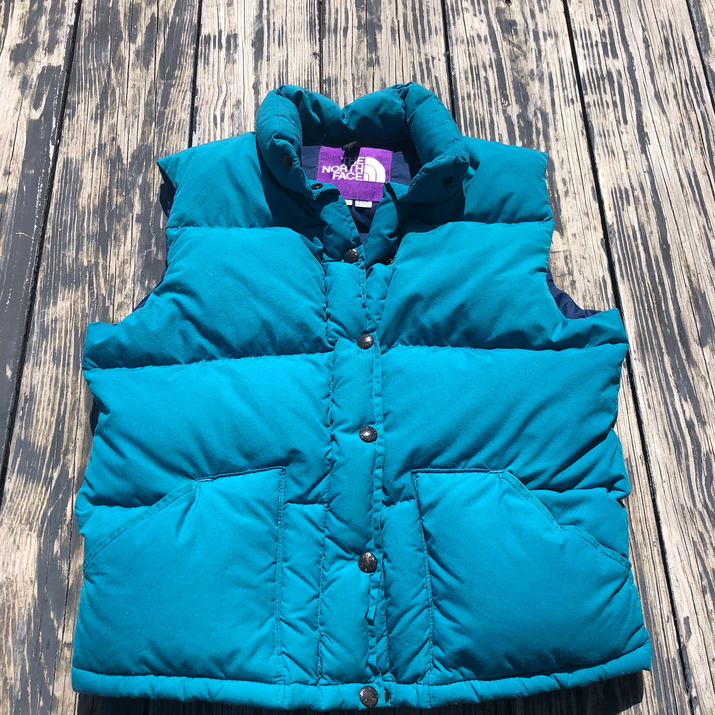 Vintage the North Face Purple Label Down Puffer Vest Aqua Vintage the North Face Purple Label Down Puffer Vest Aqua