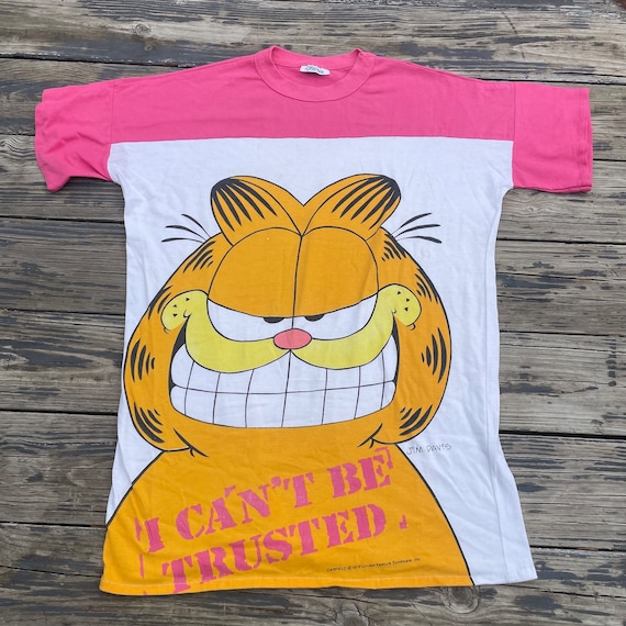 Vintage 1980s Garfield Single Stitch Sleep Shirt T
