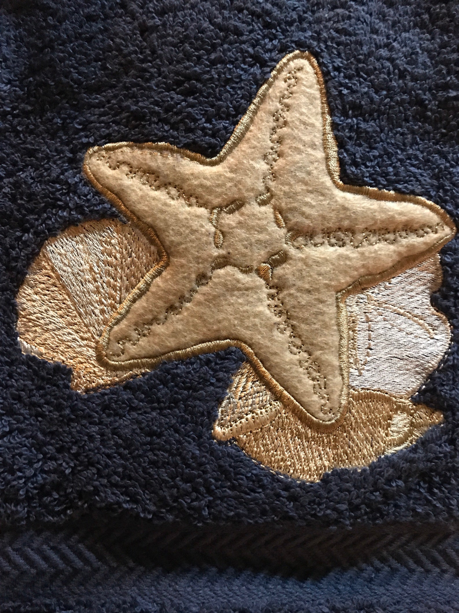 seashell hand towels