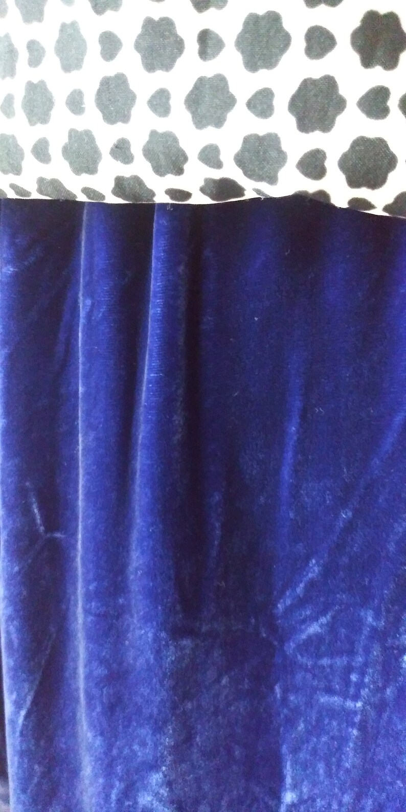 Vintage Blue Silk Velvet Pant