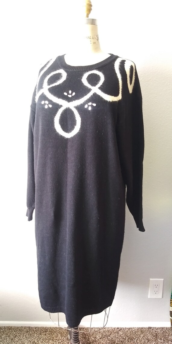 Vintage Plus Size Sweater Dress - womens