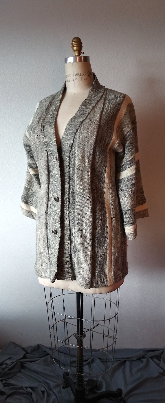 Vintage Grey Bell Sleeve Sweater