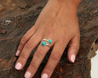 エビータ陰陽スターリングシルバーリング