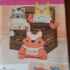 Simplicity - Ruby Jean&#39;s Closet - #1182 - Stuffed Raccoon, Fox, Owl and Monsters - Uncut