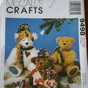 McCall&#39;s - Craft - Designs by Maureen Hills - #9498 - Teddy Bears - Uncut