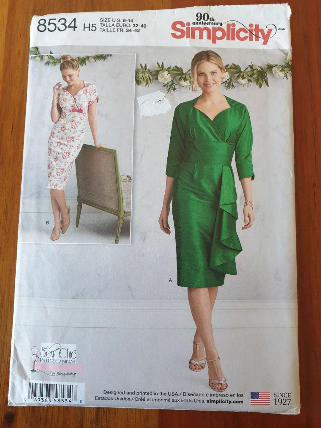 Simplicity - 90th Anniversary - Sew Chic Patterns - #8534 - Misses ...