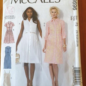 McCall&#39;s - #M6696 - Misses&#39; Dresses and Slip - Size 16, 18, 20, 22, 24 - Uncut
