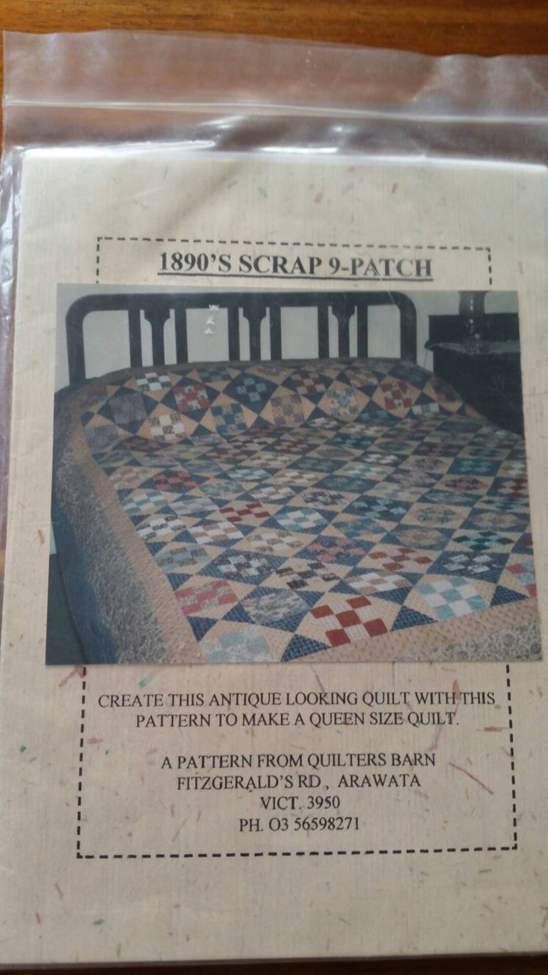 Quilter's Barn 1890's Scrap 9-patch Queen Size Quilt - Etsy