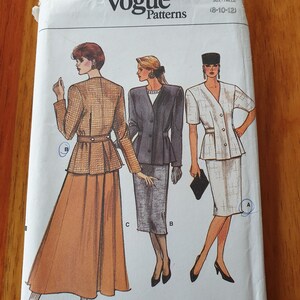 Vogue - #9788 - Misses&#39; Jacket and Skirt - Size 8, 10, 12 - Uncut
