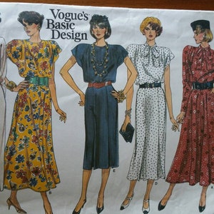 Vogue - Basic Design - #1717 - Misses&#39; Dress - Size 8, 10, 12 - Partially Cut but Complete