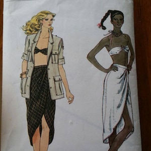 Vogue - #7390 - Misses&#39; Jacket, Bra and Skirt - Size 12 - Partially Cut but Complete