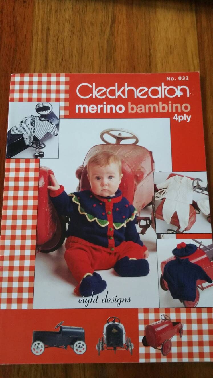 Cleckheaton 032 Merino Bambino 4 Ply Knitting Book Etsy