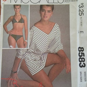 McCall&#39;s - Brooke Shields Signature Collection - #8583 - Misses&#39; Bikini and Top - Size 12 - Uncut