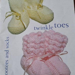 Patons - #C45 - Twinkle Toes - Bootees and Socks Knitting and Crochet Patterns - 3, 4 and 5 ply Yarns