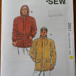 Kwik Sew - #2651 - Men's Jackets - Size S, M, L, XL, XXL - Unopened