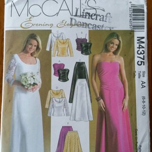 McCall&#39;s - Evening Elegance - #M4375 - Misses&#39; Lined Top and Skirt - Size 6, 8, 10, 12 - Uncut