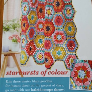Cleckheaton - 8 Ply Crochet Hexagon Throw Pattern