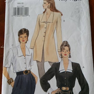 Vogue - Very Easy - #8912 - Misses&#39; Blouse and Tunic - Size 6, 8, 10 - Uncut
