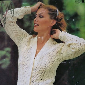 Sirdar - #7279 - 6 Ply Ladies Lacy Cardigan Pattern - Bust Size 32&quot; to 42&quot; (81cm to 107cm)