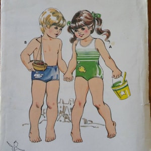 Kwik Sew - #1161 - Toddlers&#39; Swimsuits - Size T1, T2, T3, T4 - Uncut