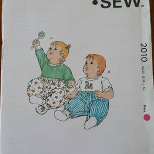 Kwik Sew - #2010 - Baby Overalls - Größe 0, 3-6, 6-12, 12-18 Monate - Uncut