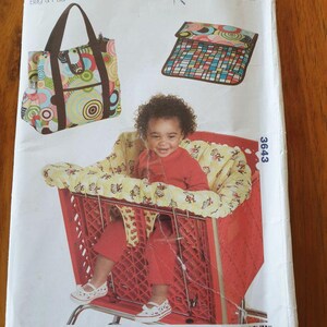 Kwik Sew - #3643 - Shopping Cart Seat Cover and Nappy (Diaper) Bag with Change Pad - Uncut