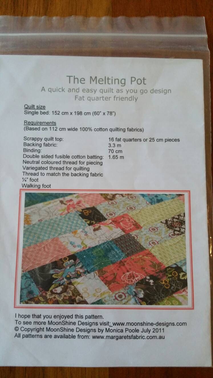 NEW QUILT AS YOU GO PATTERNS - MoonShine by Monica Poole
