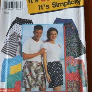 Simplicity - #9057 - Misses', Men's and Teens Shorts - Hip Size 29-30 - 31-32 1/2, 35-37,  43-45, 47-49 - Uncut