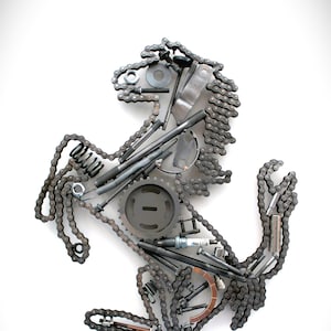 Ferrari Prancing Horse Metal Wall Art - Ferrari Automotive Decor, Unique Steampunk Wall Art