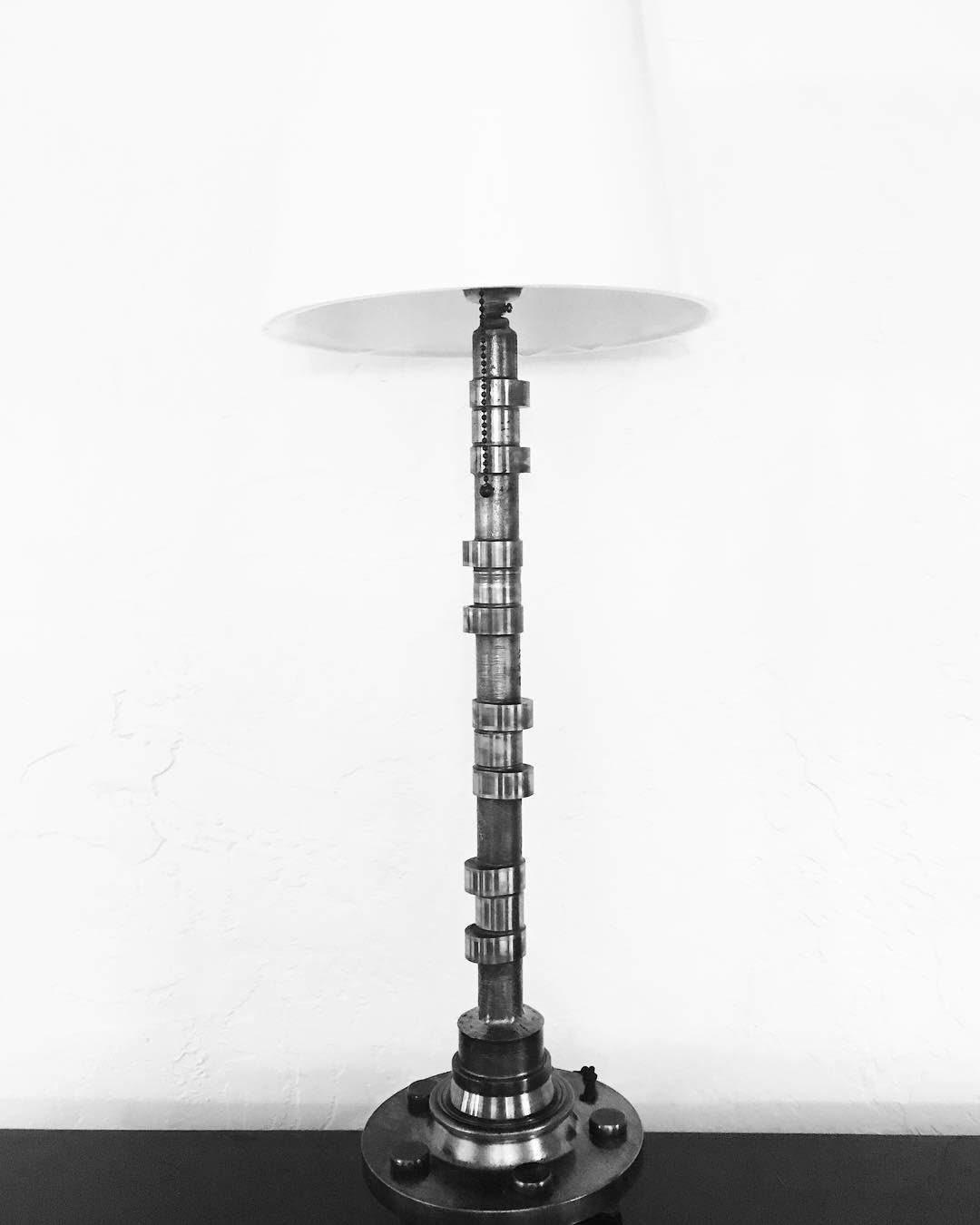 Camshaft Lamp With Shade Man Cave Lighting Industrial Floor Etsy